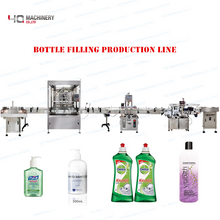 Multi Head Filling And Capping Machine For Hand Sanitizer Dishwashing Liquid Detergent Servo Driven Piston Filler 